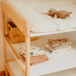 Hot Table à langer Clara XL blanc-naturel Table À Langer