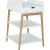 Quax Table à langer Hip avec tiroir Blanc-Naturel