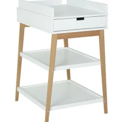 Quax Table à langer Hip avec tiroir Blanc-Naturel