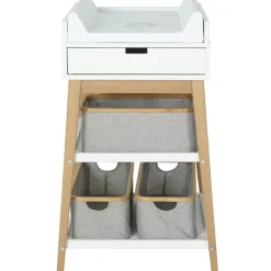 Quax Table à langer Hip avec tiroir Blanc-Naturel