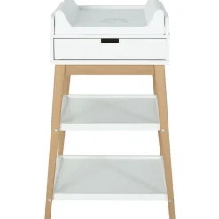 Quax Table à langer Hip avec tiroir Blanc-Naturel