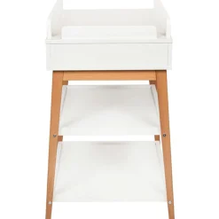 Quax Table à langer Hip avec tiroir Blanc-Naturel