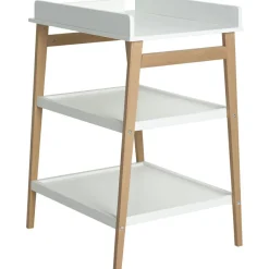 Quax Table à langer Hip Blanc-Naturel