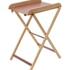 Combelle Table à langer pliante Jade bois massif hybride vieux rose