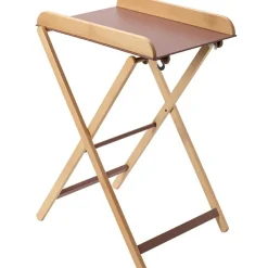 Combelle Table à langer pliante Jade bois massif hybride vieux rose