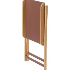 Combelle Table à langer pliante Jade bois massif hybride vieux rose
