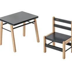 Best Table d'enfant en bois Gabriel hybride anthracite (50 x 40 cm) Table