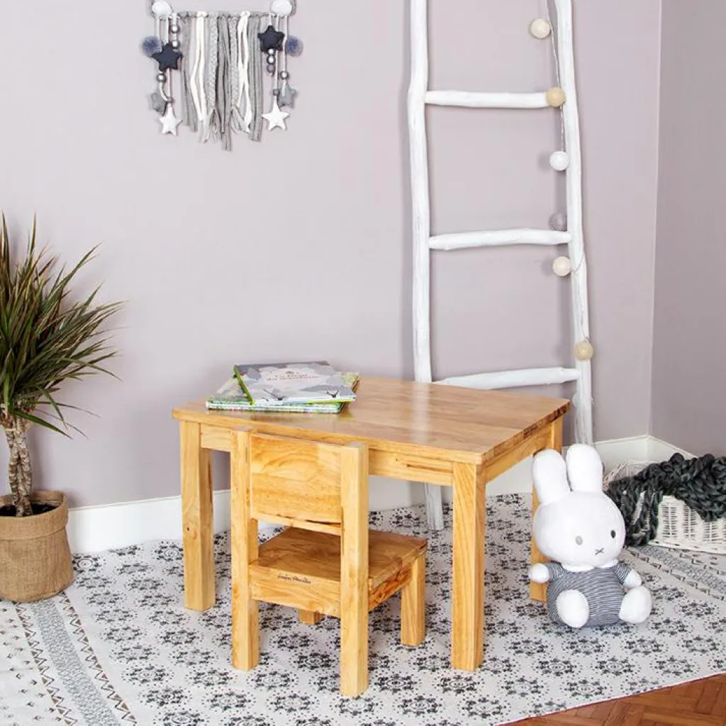 Pioupiou et Merveilles Table d'enfant en bois massif (1-4 ans) - Reconditionné