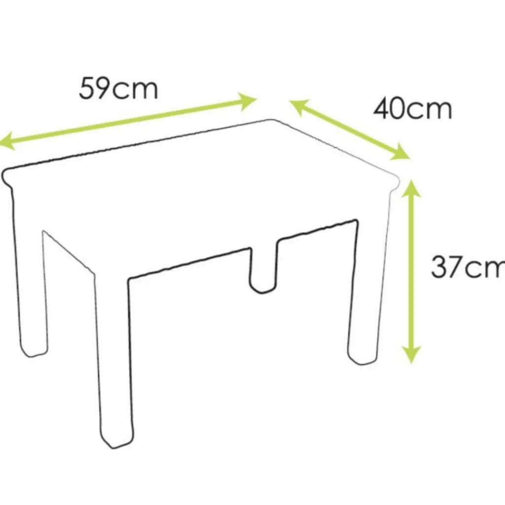 Pioupiou et Merveilles Table d'enfant en bois massif (1-4 ans) - Reconditionné