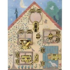Sale Tableau d'activités Maison des lapins (40 x 30 cm) Jeu De Motricité Fine
