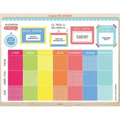 Auzou Editions Tableau magnétique J'organise ma semaine