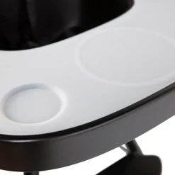 Childhome Tablette de repas amovible + protection pour chaise haute Evolu 2 ou Evolu One.80° noir