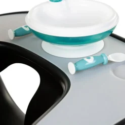 Childhome Tablette de repas amovible + protection pour chaise haute Evolu 2 ou Evolu One.80° noir