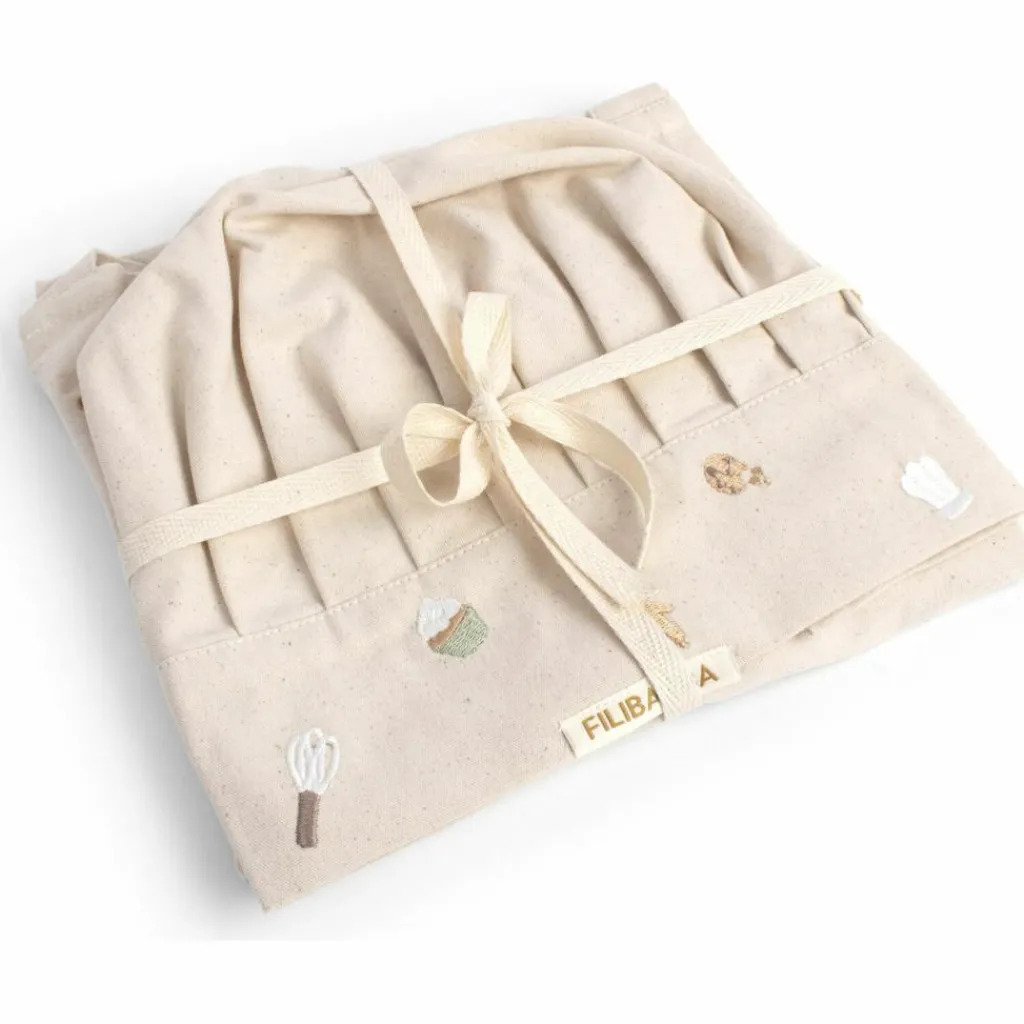 Enfant Filibabba Tablier brodé et toque en coton Wonderful Winter Lièvre