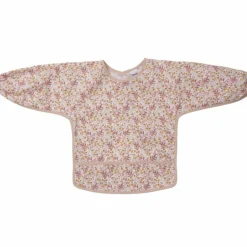 BB & Co Tablier coton enduit imprimé liberty marsala et ocre (6-24 mois)