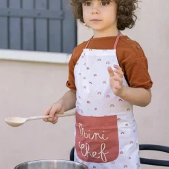 Outlet Tablier enfant en coton enduit Arc-en-ciel (3-6 ans) Enfant Tablier Enfant
