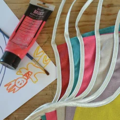 Enfant Les Griottes Tablier enfant en lin Terracotta (personnalisable)