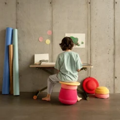 Stapelstein Tabouret enfant modulaire Base pink