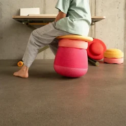 Stapelstein Tabouret enfant modulaire Base pink