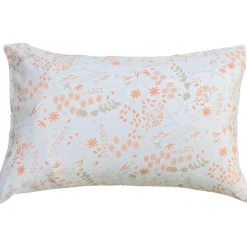 Kadolis Taie d'oreiller en coton bio Yukari Peach (40 x 60 cm)