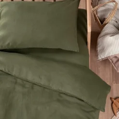 New Taie d'oreiller Satin Cyprès (50 x 70 cm) Taie D'Oreiller Bébé