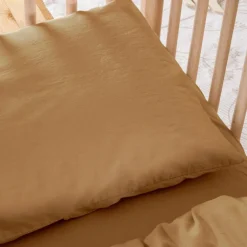 Kadolis Taie d'oreiller satin de coton bio Ambre (40 x 60 cm)