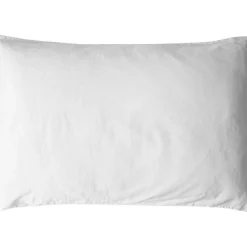 Kadolis Taie d'oreiller satin de coton bio Blanc craie (40 x 60 cm)