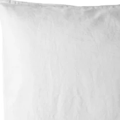 Kadolis Taie d'oreiller satin de coton bio Blanc craie (40 x 60 cm)