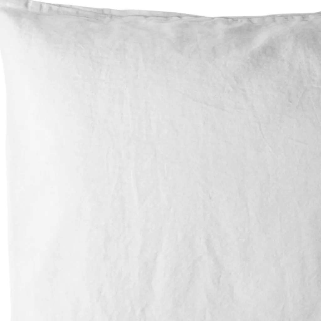 Kadolis Taie d'oreiller satin de coton bio Blanc craie (40 x 60 cm)