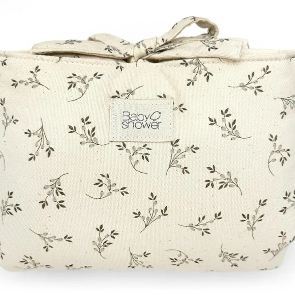 Babyshower Tapis à langer Audrey Olive Bloom Canvas