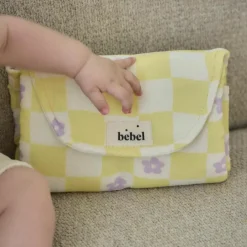 Discount Tapis à langer Comme un bonbon Romy damier jaune Tapis À Langer