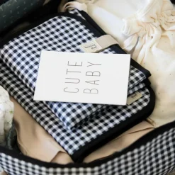 Sale Tapis à langer I Love Vichy Noir Tapis À Langer