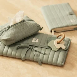 Online Tapis à langer nomade gaze de coton Sea Green Tapis À Langer