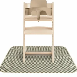 New Tapis anti-éclaboussure Olive Check (108 x 108 cm) Accessoires Chaise Haute