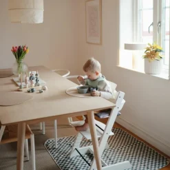 New Tapis anti-éclaboussure Olive Check (108 x 108 cm) Accessoires Chaise Haute