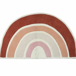 Lilipinso Tapis coton Paradisio arc en ciel orange et rose (120 x 70 cm)