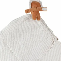 Noukie's Tapis d'activité en mousseline Babou et Kendi écru (50 x 50 cm)