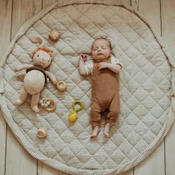 Clearance Tapis de jeu 2 en 1 Noomad Organic Soft Stripes Blue Tapis De Jeu