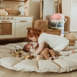 Play&Go Tapis de jeu 3 en 1 Organic Coco Stripes Blue