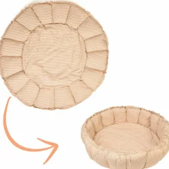 Sale Tapis de jeu 3 en 1 Organic Coco Stripes Brown Tapis De Jeu