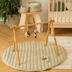 Lorena Canals Tapis de jeu bamboo feuille sensorielle (100 cm)