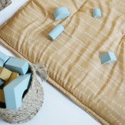 Nattiot Tapis de jeu carré Nepo Caramel (100 x 100 cm)