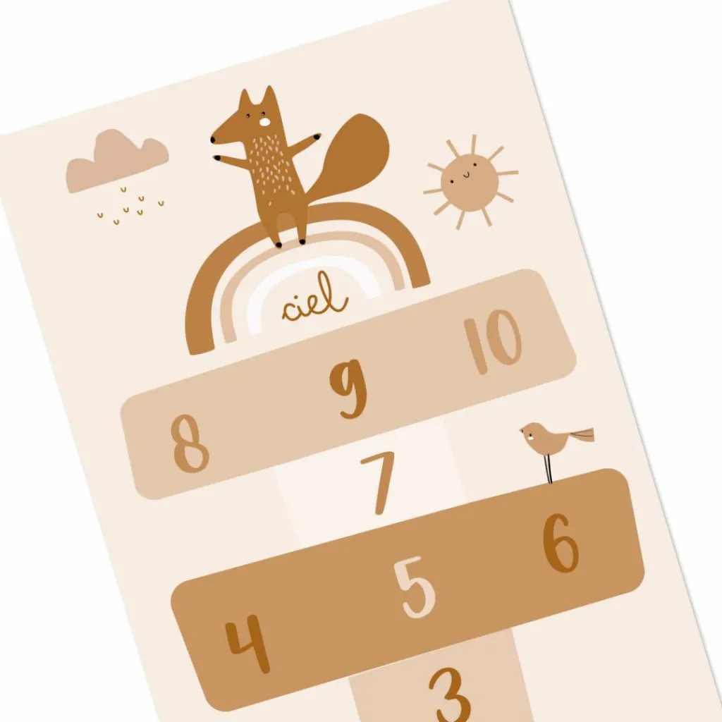 Charlie et Suzie Tapis de jeu Marelle Edgar le renard