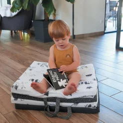 Candide Tapis de jeu pliable 3 en 1 Black & white experience