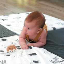 Candide Tapis de jeu pliable 3 en 1 Black & white experience