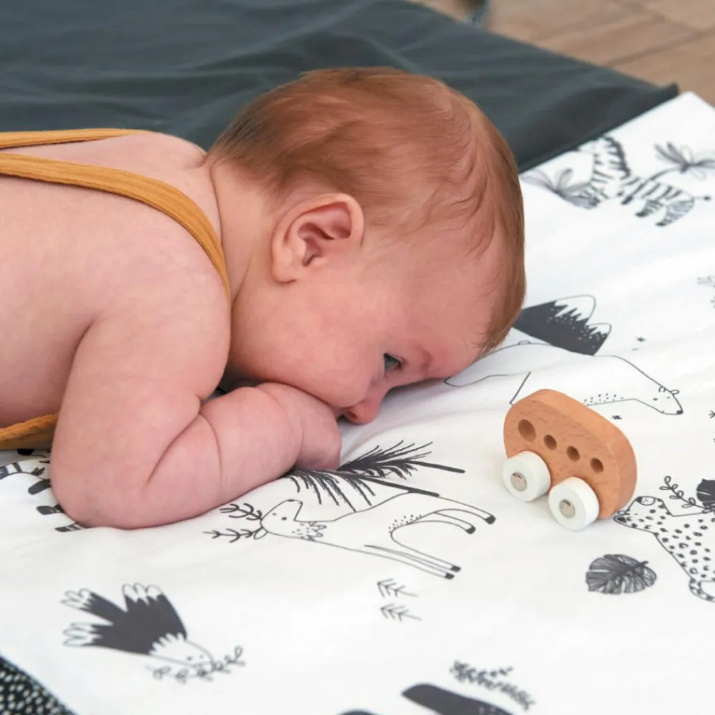 Candide Tapis de jeu pliable 3 en 1 Black & white experience