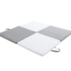Candide Tapis de jeu pliable 3 en 1 gris étoile
