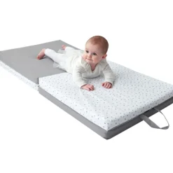 Candide Tapis de jeu pliable 3 en 1 gris étoile