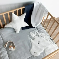 Hot Tapis de jeu Tapidou Ma jolie licorne argent (100 x 100 cm) Tapis De Jeu