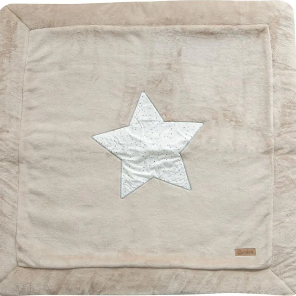 Domiva Tapis de jeu étoile gris galet (100 x 100 cm)